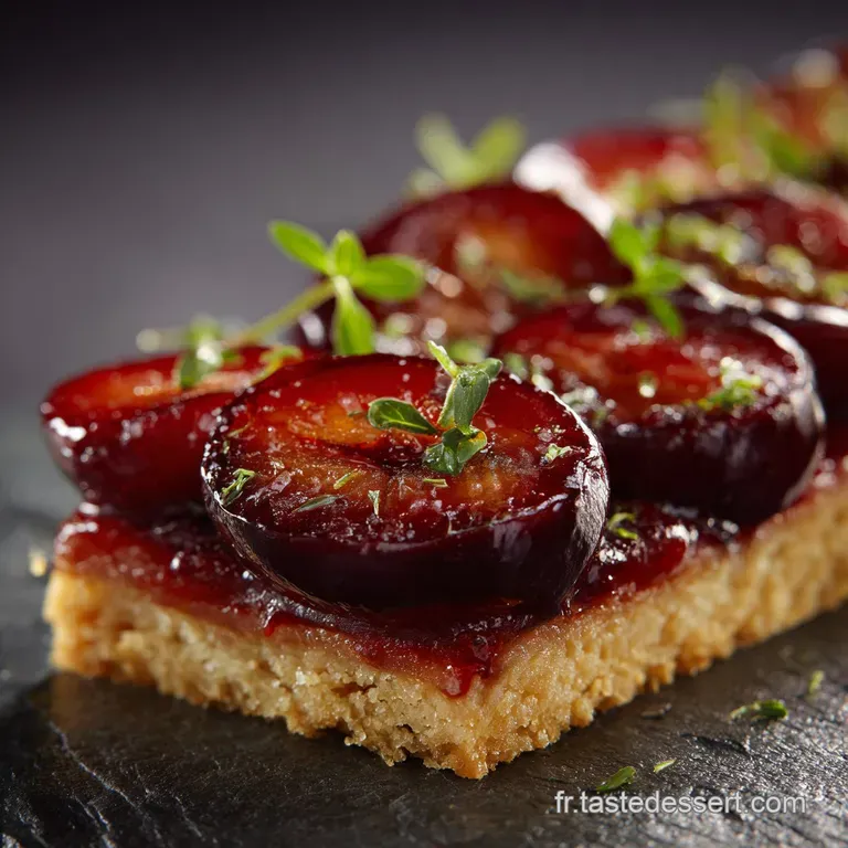 Tarte Sable aux Prunes Rouges Le classique maison croustillant garanti