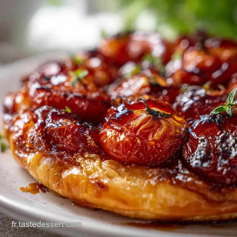 Tarte Tatin De Tomates Au Vinaigre Balsamique La Tatin Du Sud Aux Herbes Fra&icirc;ches presentation
