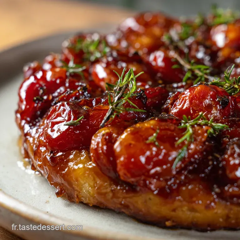 Tarte tatin de tomates au vinaigre balsamique La Tatin du Sud aux herbes fra&icirc;ches
