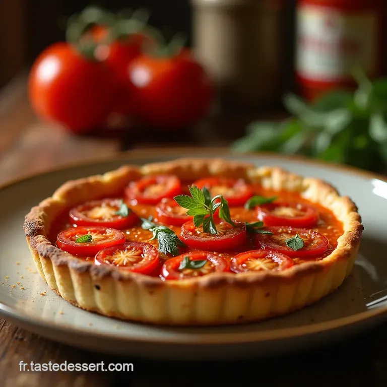 Tarte Rustique Au Thon Tomates Confites Et Sa Majest&eacute; La Moutarde &Agrave; Lancienne presentation