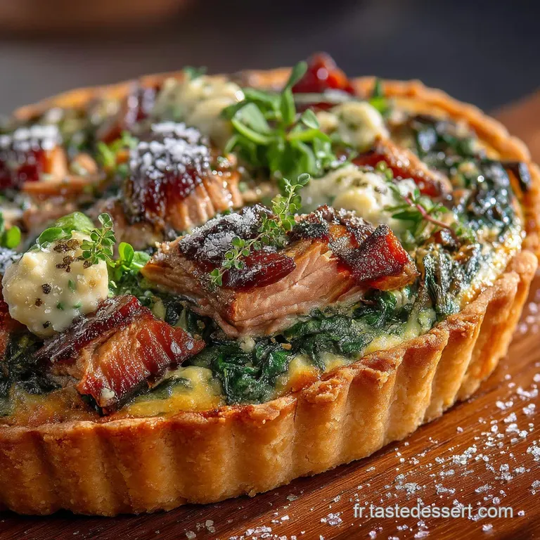 La Tarte Compl&egrave;te Thon &Eacute;pinards P&acirc;te Croustillante et Garniture Cr&eacute;meuse