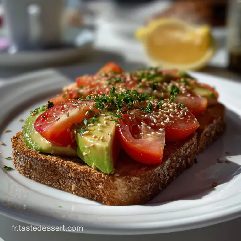 Tartine Healthy Lavocat Et La Tomate Croustillante presentation