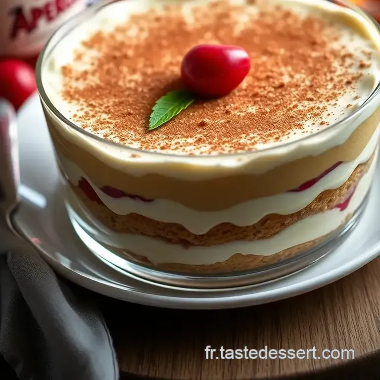 Tiramisu Aperol Caf&eacute; : Un D&eacute;lice P&eacute;tillant Et Caf&eacute;in&eacute; presentation