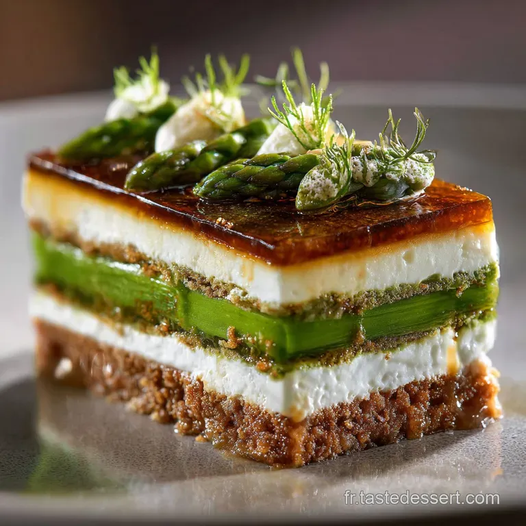 Lop&eacute;ra Vert Tiramisu Sal&eacute; Aux Asperges Vertes Et Ch&egrave;vre Frais presentation