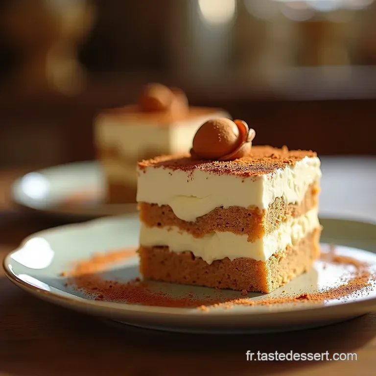 Le Tiramisu Chantilly Des Flandres Cr&egrave;me Mascarpone Aux Sp&eacute;culoos Et Trempage Expressoamaretto presentation