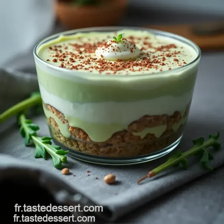 Tiramisu Vert Printanier: L &eacute;tonnante Fra&icirc;cheur Des &Eacute;pinards presentation