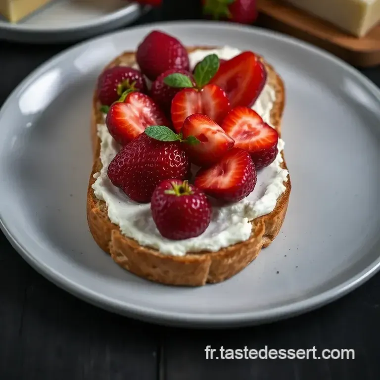 Toasts &Agrave; La Fraise Et Au Fromage: Un Air De Printemps Sur Une Tartine presentation