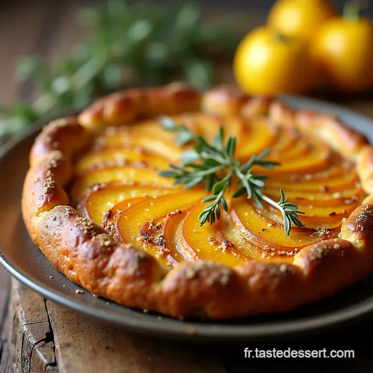 La Tourte Rustique aux Trois Courges et Noix Parfum&eacute;e au Thym Frais