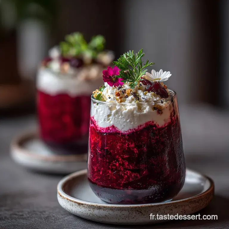 Verrine Betterave Fromage Frais et Noix