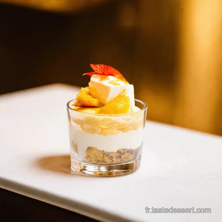 Verrine Exotique Mangue Passion Coco presentation