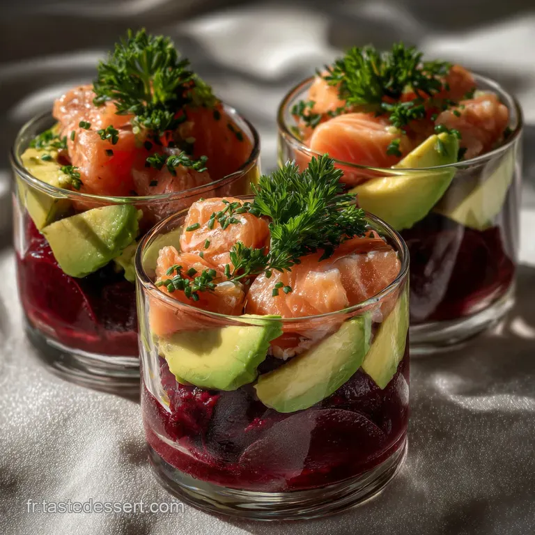 Verrines Ap&eacute;ro Faciles Avocat Betterave