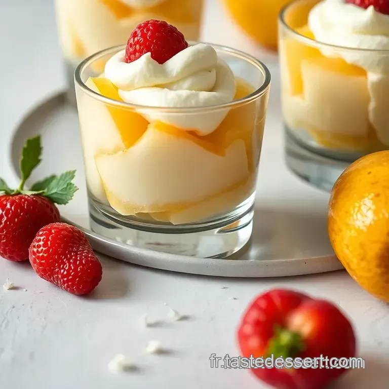 Verrines Pomme Melba Croustillantes Aux Fruits Rouges presentation