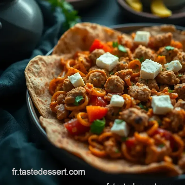 Vrap De Poulet Aux Saveurs M&eacute;diterran&eacute;ennes presentation