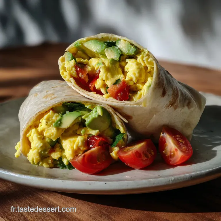 Wrap Avocat et ufs Brouills Une : Id&eacute;e Repas Rapide