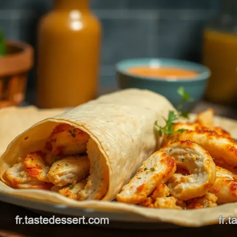 Wrap Poulet Crispy aux Herbes et Moutarde