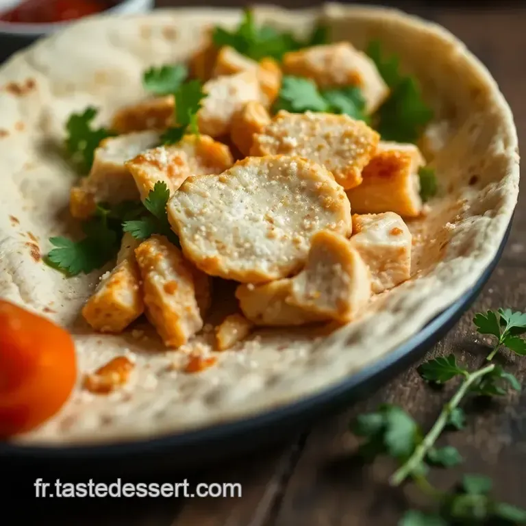 Wrap Poulet Gourmand Aux L&eacute;gumes Croquants presentation